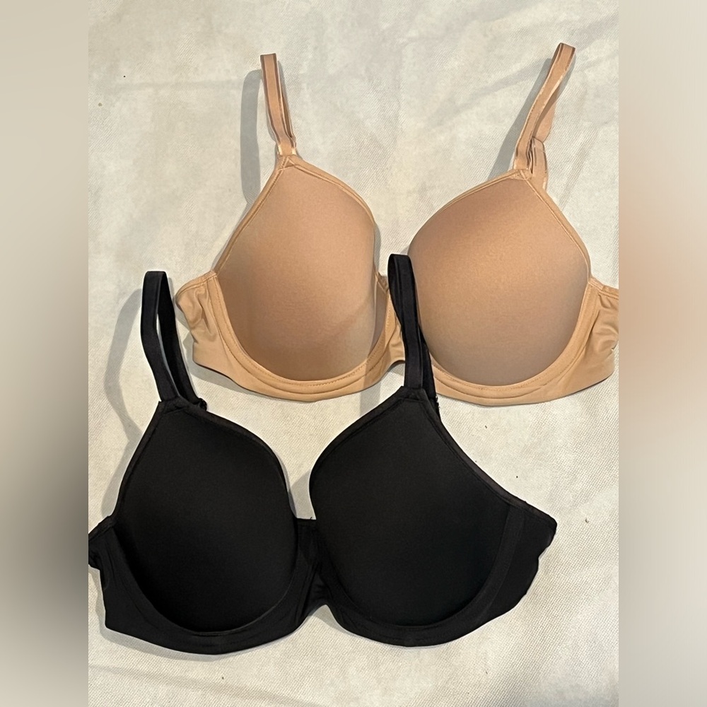 Women’s PARAMOUR Bra Bundle of 2-Nude & Black 34C